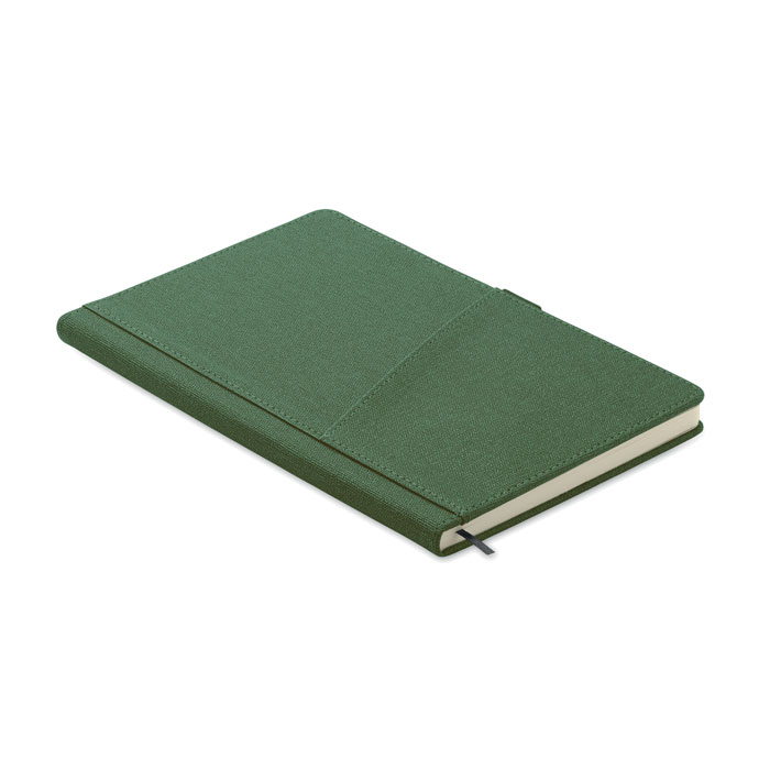 Carnet promotionnel A5 avec pochette Cinco Vert foncé